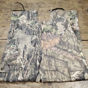 Mossy Oak Pants Sz 32 34 Medium Hunting Camo Woodland L30.5" Cargo